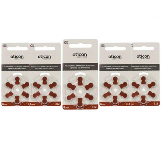 Kit 120 Baterias Pilha Aparelho Auditivo A312 Pr41 Oticon