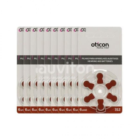 Kit 120 Baterias Pilha Aparelho Auditivo A312 Pr41 Oticon