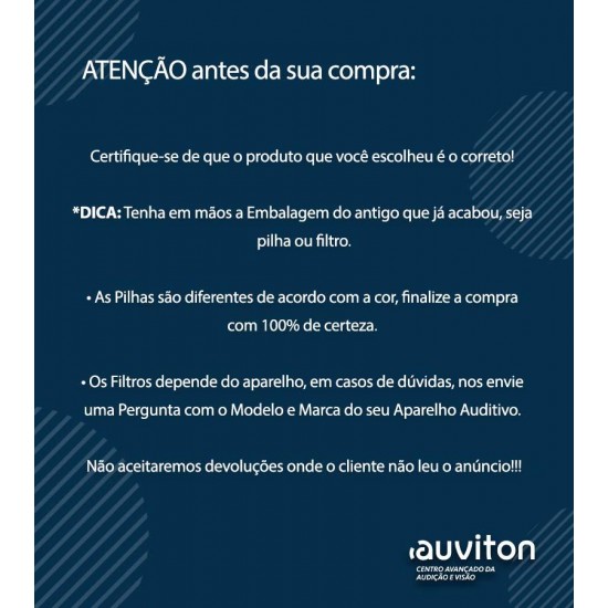 Pilha Aparelho Auditivo 13 Pr48 GN - 5 Cartelas (30 Baterias)