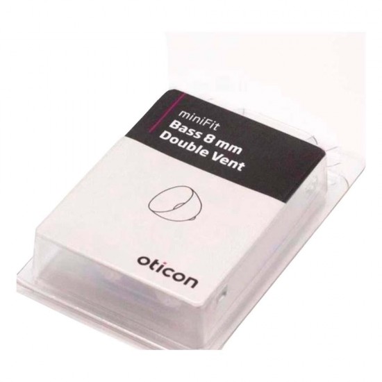 Domo Oliva Dupla Ventilação Bass 8mm Oticon Borrachinhas