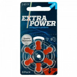 PILHA AUDITIVA 312 EXTRA POWER - 1 CARTELA COM 6 BATERIAS